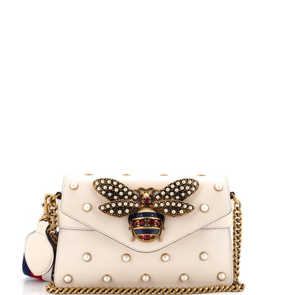 Gucci Mini Broadway Pearly Bee Shoulder Bag